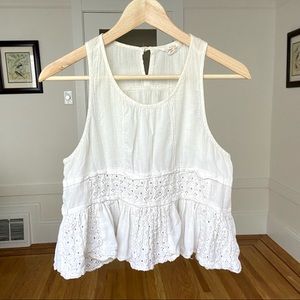 Cream Flowy Tank Top